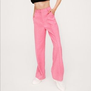 Nasty Gal Textured Woven Tailored Pants